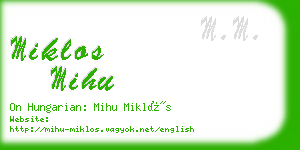 miklos mihu business card